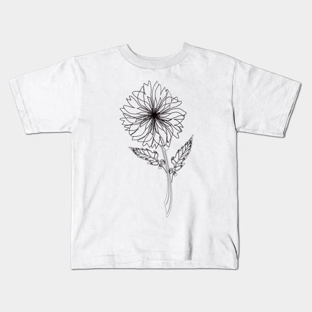 November Chrysanthemum Flower Thanksgiving Kids T-Shirt by technotext